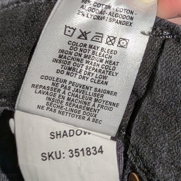 Warp And Weft HND Skinny Jean Shadow Black Size 30x34 - Picture 4 of 6